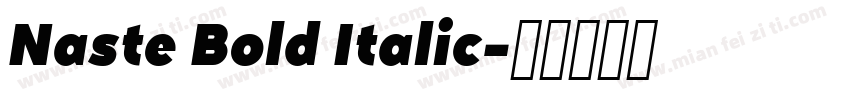 Naste Bold Italic字体转换